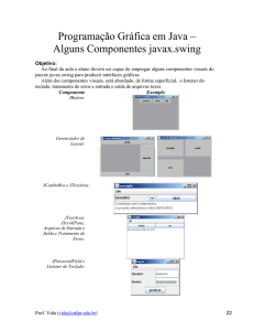 Programação Gráfica em Java – Alguns Componentes javax.swing