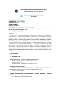 Neurobiologia - UCP-Viseu - Universidade Católica Portuguesa