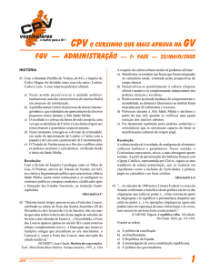 FGV — Administração — 1a Fase — 22/maio/2005