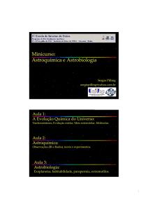Minicurso: Astroquímica e Astrobiologia