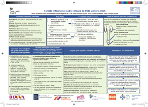 Folheto informativo sobre infeção do trato urinário (ITU)