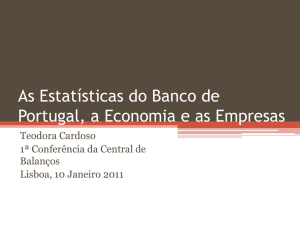 As Estatísticas do Banco de Portugal, a Economia e as Empresas