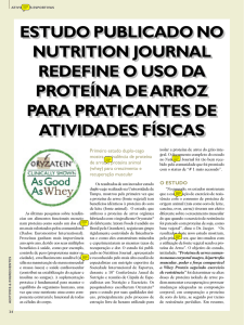 estudo publicado no nutrition journal redefine o uso da proteína de