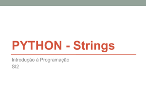 PYTHON - Strings