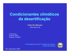 Pedro Miranda: Desertificação