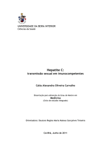 Hepatite C: transmissão sexual em imunocompetentes - FCS-UBI
