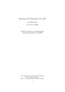 Algoritmos de Ordenação em LISP - Léo Willian Kölln