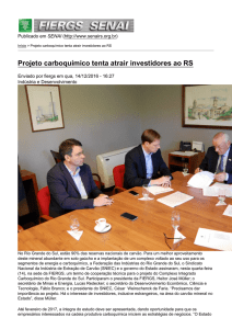 Projeto carboquímico tenta atrair investidores ao RS