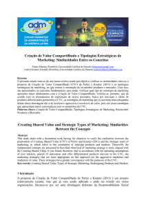 Criação de Valor Compartilhado e Tipologias Estratégicas de