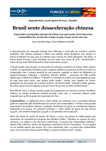 Brasil sente desaceleração chinesa