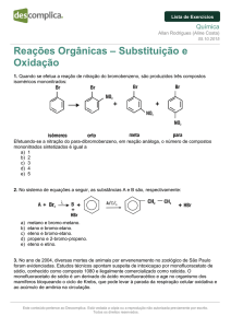Reações Orgânicas – Substituição e Oxidação