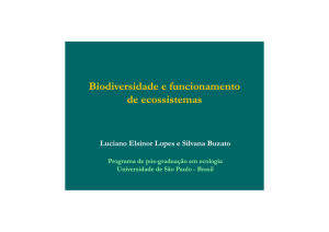 Biodiversidade e funcionamento de ecossistemas
