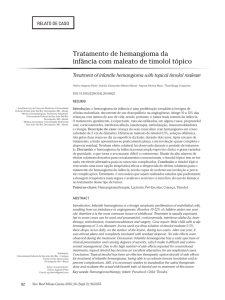 Tratamento de hemangioma da infância com maleato de timolol tópico