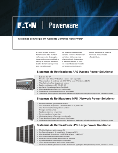 Sistemas de Retificadores APS (Access Power Solutions) Sistemas