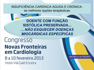 Diapositivo 1 - Congresso Novas Fronteiras em Cardiologia