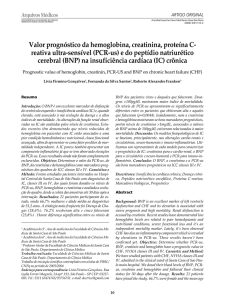 Valor prognóstico da hemoglobina, creatinina, proteína C