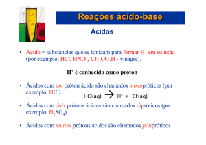 Reações ácido-base