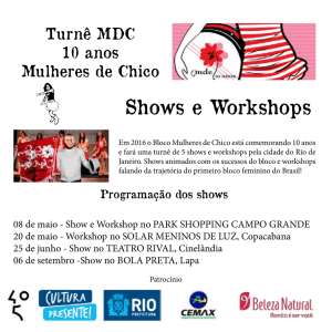 Shows e Workshops - Mulheres de Chico