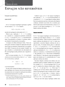 Espaços não reversíveis - Revista Matemática Universitária