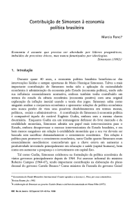 Contribuição de Simonsen à economia política brasileira