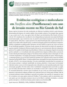 Evidências ecológicas e moleculares em Passiflora alata