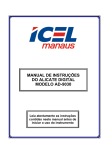 MANUAL DE INSTRUÇÕES DO ALICATE DIGITAL MODELO AD-9030