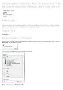 Solucionando Problemas: Internet Explorer 9