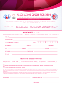 Módulo Aluno / Amadores - Associazione Cuochi Fiorentini