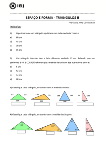 Classificação de triângulos II