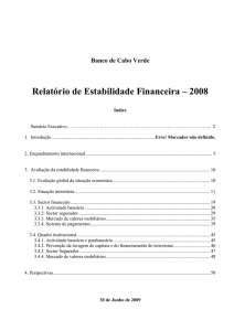 Relatório de Estabilidade Financeira – 2008
