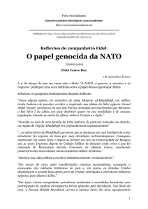 O papel genocida da NATO