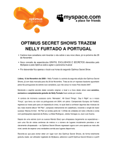 optimus secret shows trazem nelly furtado a portugal