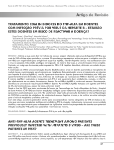 tratamento com inibidores do tnf-alfa em doentes com infecção