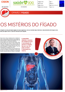 os mistérios do fígado - Sociedade Portuguesa de Gastrenterologia
