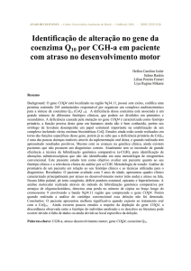Identificação de alteração no gene da coenzima Q10 por CGH