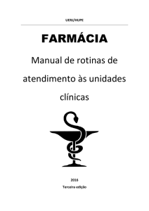 Manual da Farmacia para as Clinicas 2016