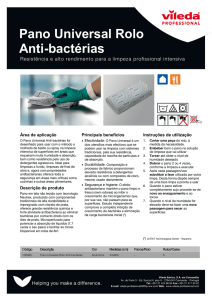 PDS pano universal rolo anti-bactérias