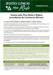 Doença pelo Vírus Ebola e Malária procedentes do - Unimed-BH