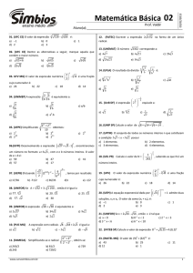 03. SB-03 - Lista 02 - Matemática Básica