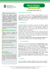 nota técnica caxumba - Secretaria da Saúde do Estado do Ceará