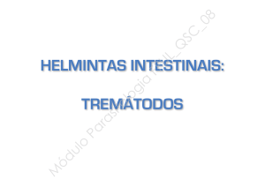 HELMINTAS INTESTINAIS: TREMÁTODOS