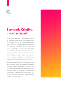 Economia Criativa, a nova economia