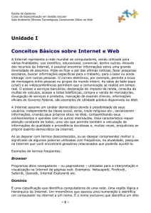 Unidade I Conceitos Básicos sobre Internet e Web