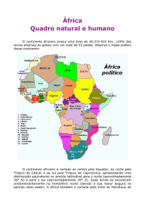 África Quadro natural e humano