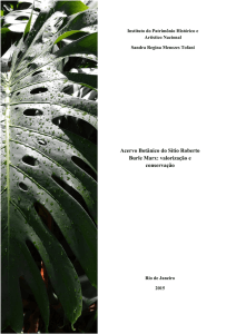 Acervo Botânico do Sítio Roberto Burle Marx: valorização e