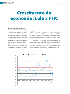 Crescimento da economia: Lula x FHC