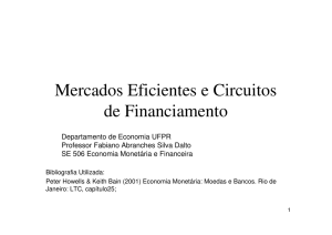 Mercados Eficientes e Circuitos de Financiamento