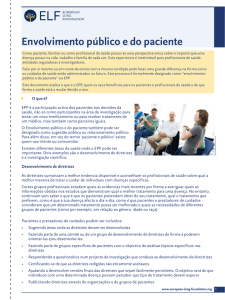Envolvimento público e do paciente