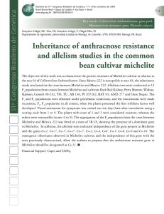 Inheritance of anthracnose resistance and allelism studies in the