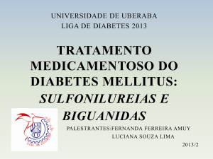 tratamento medicamentoso do diabetes mellitus